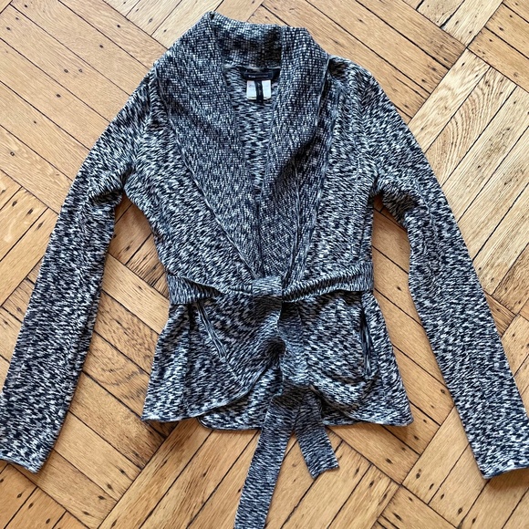 BCBG MaxAzria Wool Tie Front Cardigan - Picture 1 of 6